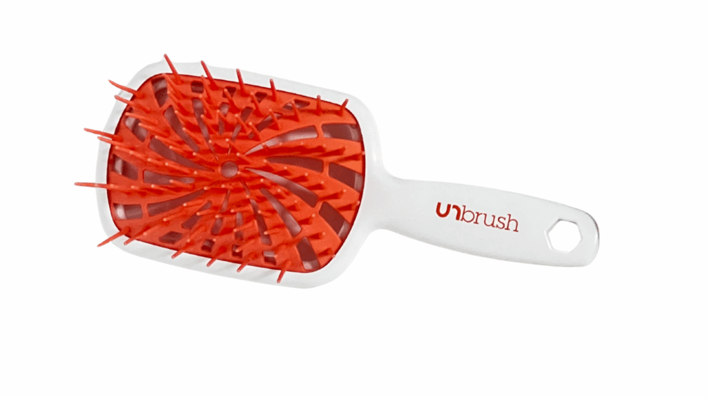 Orange and white FHI UnBrush Plus Detangling Brush